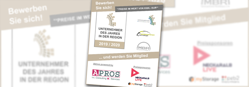 Wettbewerb Unternehmer des Jahres in der Region Reutlingen